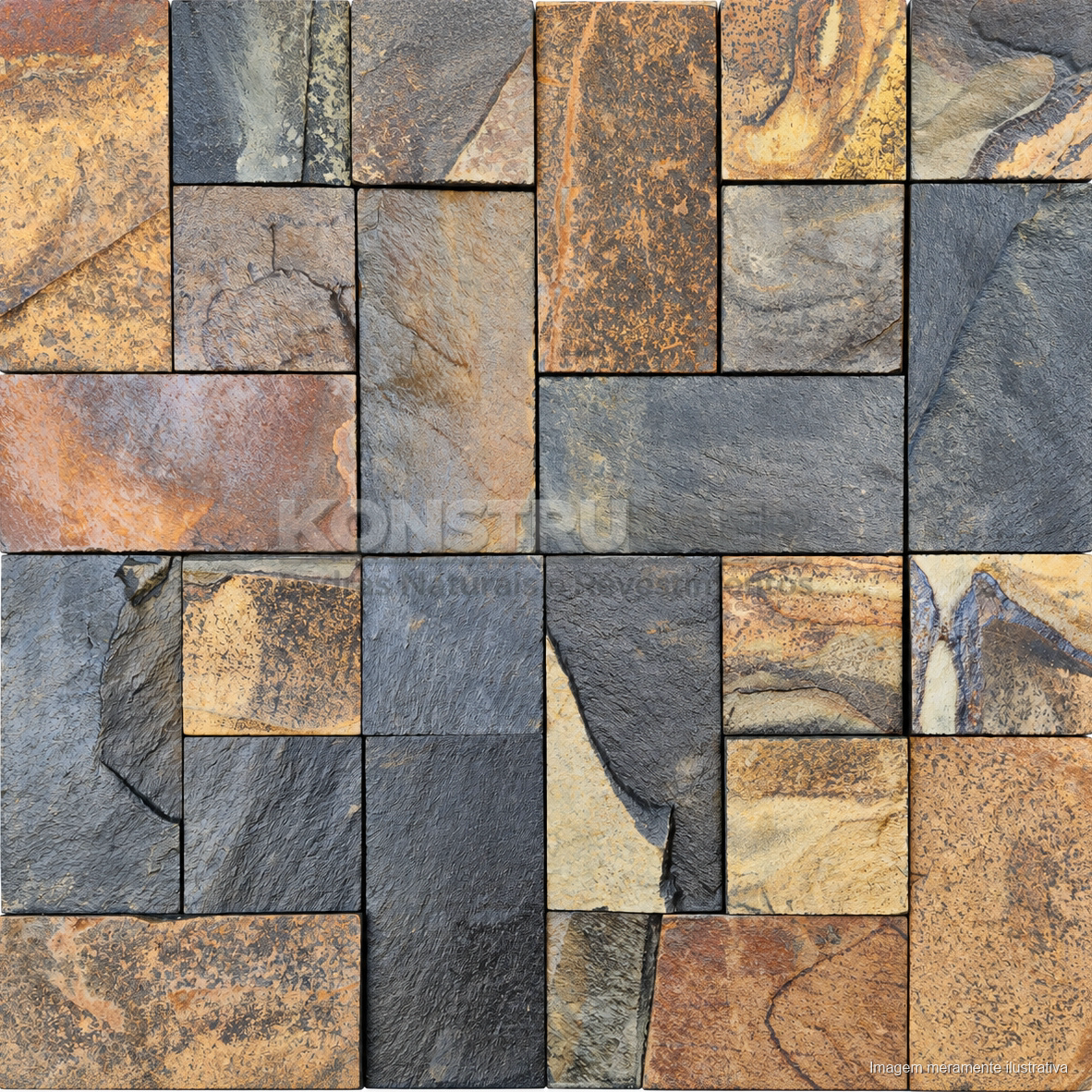 Pedra Ferro Mosaico Primal