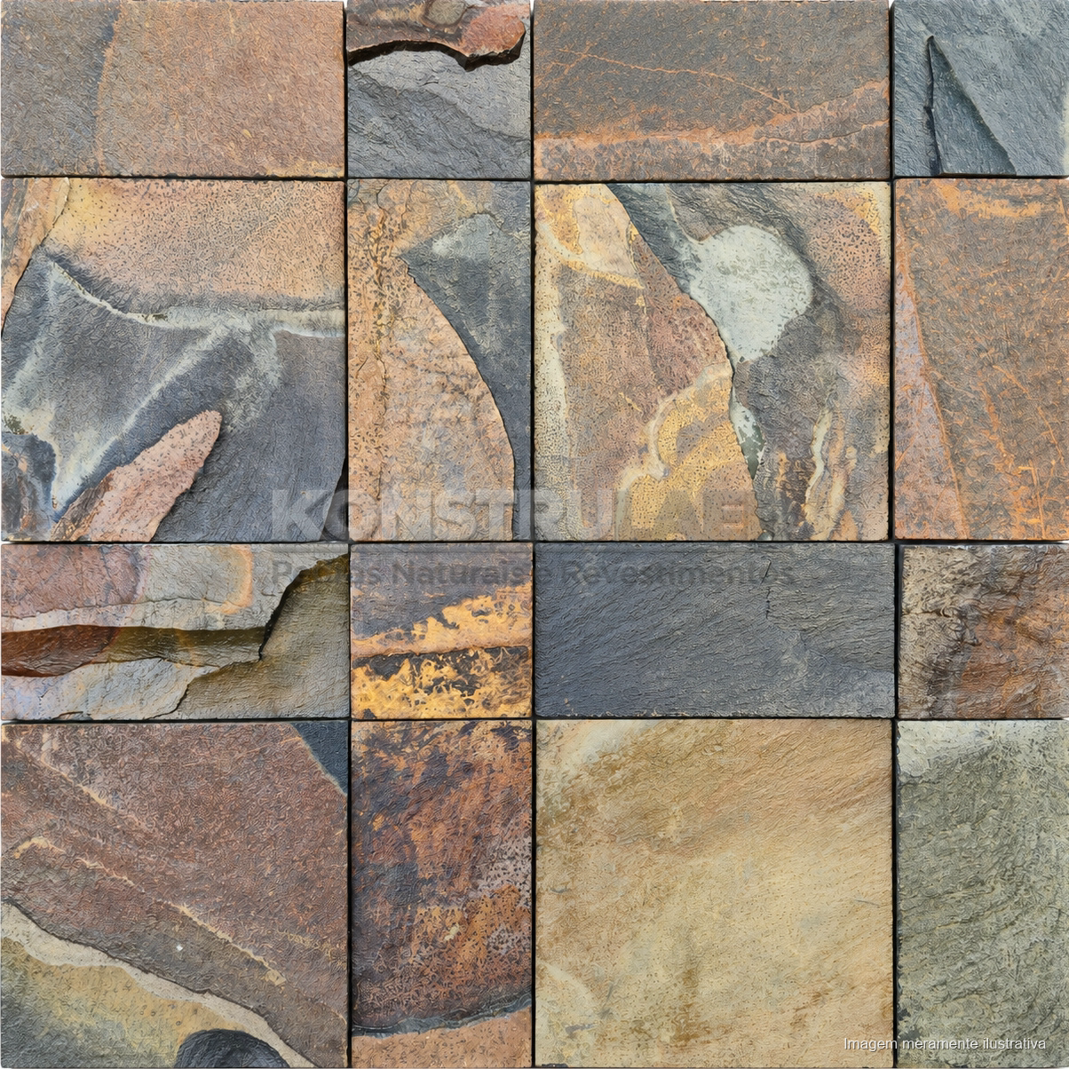 Pedra Ferro Mosaico Square
